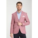 Frappoli Poçena Erkek Bordo Battal Büyük Beden Esnek Kumaş Dar Kesim Blazer Ceket