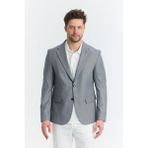 Frappoli Serardo Erkek Siyah Yarım Astarlı Kapak Cepli Ilkbahar-Yaz Spor Blazer Ceket - 52 - 6 Drop