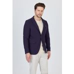 Frappoli Sezer Erkek Bordo-Lacivert Ufak Desenli Polyester Kumaşlı Spor Blazer Ceket
