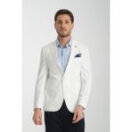 Frappoli Silva-Belarus Erkek Beyaz Poliviskon Kumaş Spor Slim Fit Blazer Ceket - 56 - 6 Drop