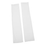 FRCOLOR 1 çift güneş koruma kılıfı, dış mekanlar için, basketbol, kol kolluğu, sportif kol manşeti, bisiklet sürme, güneş koruması için, UV koruyucu kılıf, erkekler için, uzun, Beyaz, S