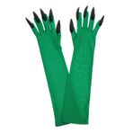 FRCOLOR 1 Çift Pençe Eldiven Pençeli Eldivenler Cadılar Bayramı Pençeleri Korkunç Eldiven Uzun Tırnak Eldivenleri Uzun Parmak Eldiven Tırnak Eldiveni Green Polyester