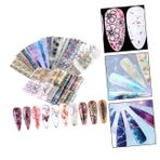 FRCOLOR 100 Adet Tırnak Yıldız Kağıdı Manikür Transferi Ipuçları Nail Art Çıkartmalar Çıkartmaları Tırnak Manikür Yapışkan Bant Holografik Çivi Tırnak Cilası Pe Transfer Çıkartmaları