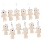 FRCOLOR 12 Mini Stuffed Bears Soft Plush Dolls Small Bear Toys For Keychain Backpack Charm Party Favors Valentines Day Gift