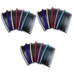 FRCOLOR 15 Adet Gelin Saç Tarağı Klasik Saç Tarağı Gelin Saç Aksesuarları Tarak Gelin Şapkaları Kadın Saç Tarağı Saç Pençe Klipleri Saç Hacmi Klip Rhinestones Bayanlar Saç Tokası