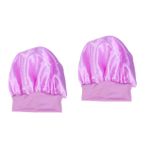 FRCOLOR 2 Adet kadın saç bandı doğal saç boneleri ipek bone büyük beden Büyük boy kafa bandı elastik uyku tulumu uyku şapkası kız uyku kap Örme şapka Bayanlar gece içkisi Mor,Purple