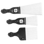 FRCOLOR 3 Parça Tarak Saç Aksesuarları Saç Tokası Erkekler Için Saç Fırçası Afro Saç Fırçası Kıl Saç Fırçası Erkekler Için Afro Seçtikleri Erkek Saç Tarağı Saç Pençeleri Saç Araçları Metal