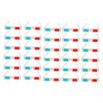 Frcolor 30'Lu Paket Tek Kullanımlık 3D Kağıt Gözlük Anaglyph Gözlük 3D Filmler İçin Beyaz Karton Çerçeve Sinema Video