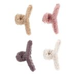 FRCOLOR 4 Adet Saç Tokası Kız Saç Tokası Bayan Saç Tokası Kadınlar Için Başlık Sevimli Kız Saç Pençeleri Barrette Şapkalar Saç Bağlama Klipsleri Aracı Şık Peluş Kadınlar Için Bayan Pençe
