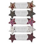 FRCOLOR 5 adet saç kırıcı yıldız saç tokaları görünmez saç tokası saç tokası saç tokası yan saç tarağı dekoratif saç tarakları Fransız arka kafa bandı saç süsü