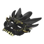 FRCOLOR Çin Ejderha Maskesi: Cadılar Bayramı Maskeli Balosu Ve Kostüm Partileri İçin Elastik 3d Korkunç Yarım Yüz Hayvan Maskesi Cosplay Aksesuarı