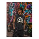 FREAK T-SHIRT AC/DC Vintage Yıkamalı Sıfır Kol Oversize DTF Baskılı Rock Tişört
