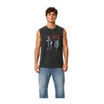 FREAK T-SHIRT Gorillaz Baskılı Yıkamalı Oversize Kolsuz Tişört