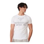 Fred Mello Bisiklet Yaka T-Shirt, L, 5003031521, Beyaz, Erkek