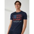 Fred Mello Bisiklet Yaka T-Shirt, M, 5003031638, Mavi, Erkek