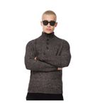 Fred Mello Dik Yaka Slim Fit Kazak, S, 5003104698, Siyah, Erkek