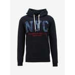 Fred Mello Kapüşon Yaka Lacivert Erkek Sweatshırt, Lacivert, XL
