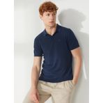 Fred Mello Polo Yaka Slim Fit Mavi Erkek Kazak FM23S07MABLUE