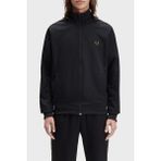 Fred Perry J5557 Contrast Tape Track Erkek Ceket - Siyah
