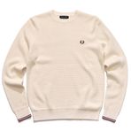 Fred Perry K6507 Waffle Stitch Jumper Erkek Kazak Ekru