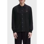 Fred Perry K9726 Button Through Knitted Erkek Gömlek - Siyah - XL