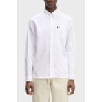 Fred Perry Logolu Pamuk Regular Fit Tek Cepli Düğmeli Yaka Gömlek Erkek Gömlek M5516 100 - Beyaz
