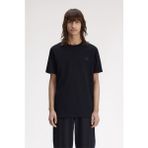 Fred Perry M1732 Mesh Taped Ringer Erkek Tişört - Siyah