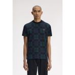 Fred Perry M1757 Black Watch Tartan Erkek Tişört - Siyah