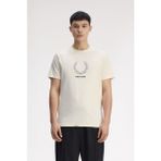 Fred Perry M1775 Outline Laurel Wreath Erkek Tişört - Ekru