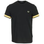 Fred Perry M2396-90A Twin Tipped Cuff Erkek Tişört - Siyah