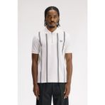 Fred Perry M2419 Vertical Stripe Erkek Polo Tişört - Beyaz - XL