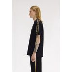 Fred Perry M4613-90A Contrast Tape Ringer Erkek Tişört - Siyah - Altın