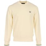Fred Perry M7535 Crew Neck Erkek Sweatshirt Ekru