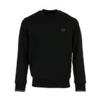 Fred Perry M7535 Crew Neck Erkek Sweatshirt Siyah