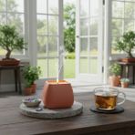 Free And Art Beton Kapta Doğal Organik Soya Wax Mum – Şık ve Fonksiyonel Tasarım - Turuncu
