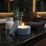 Free And Art Doğal Soya Wax Mum – El Yapımı Beton Kap, Kokusuz, Çok Amaçlı & Pastel Renkler - Turkuaz