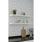 Free Home Premium MDF ürün 2'li Set 50x15 cm Gizli Montaj Modern Kitaplık Mutfak Banyo Salon Rafı