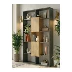 Free Home Premium MDF Ürün Axis Kitaplık - Modern Asimetrik Tasarım Şık Dekoratif Kitaplık