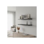 Free Home Premium MDF Ürün Geniş Duvar Rafı 2'li Set 70x15 cm Uçan Raf Gizli Montaj Kitaplık Mutfak Rafı