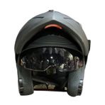 Free-M 961 Mat Siyah Güneş Vizörlü Çene Açılır Kask Modeli