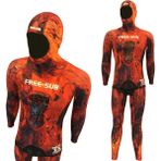Free-Sub 3mm Olimpos Red Avcı Dalış Elbisesi S Beden Yüksek Esneklik ve Kamuflaj Deseni ile Tasarlandı
