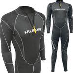 Free-Sub 5mm Typhoon Siyah Scuba Tüplü Dalış Elbisesi PVC Malzemeden Ergonomik Tasarım - XL