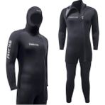Free-Sub 7 mm Klasik Scuba Tüplü Dalış Elbisesi Turuncu PVC Malzemeden Üretilmiştir - 2XL