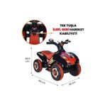 Freebebek Led Işıklı Müzikli Akülü Araba Atv Motor 2-4 Yaş - 6V