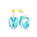 Freebreath Tam Yüz Dalış Maskesi, Unisex, Turkuaz, SM
