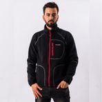 Freecamp Man Full Zipper Fleece Siyah Kırmızı Erkek Polar