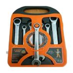 Freed 5393 Cırcır Kombine Anahtar Takımı (Düz) 7 Parça Çok Amaçlı Kullanım için Ergonomik Tasarım