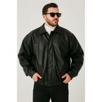 FREED MOND vintage oversize siyah deri ceket