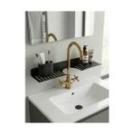 Freedom Books Eviye Önü Organizer Rafı Metal Lavabo Üstü Raf Mutfak Evye Üstü Organizer Duvara Yapışkanlı Delmeden Montaj Lavabo Arkası Raf Süngerlik Sabunluk Mutfak Rafı - Option-1 - Adaçayı Yeşili