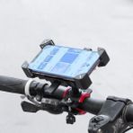 Freedom Books Motosiklet Telefon Tutucu & Bisiklet Telefon Tutacağı 360° Döner Ayarlı Aparat –scooter ve Bebek Arabası Uyumlu, Kaymaz ve Güvenli Abs Plastik Malzeme - Option-1 - 000-Siyah